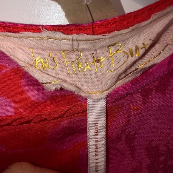 Jen’s Pirate Booty x Free People Nikki Red/Pink Mini Dress Gown sz M